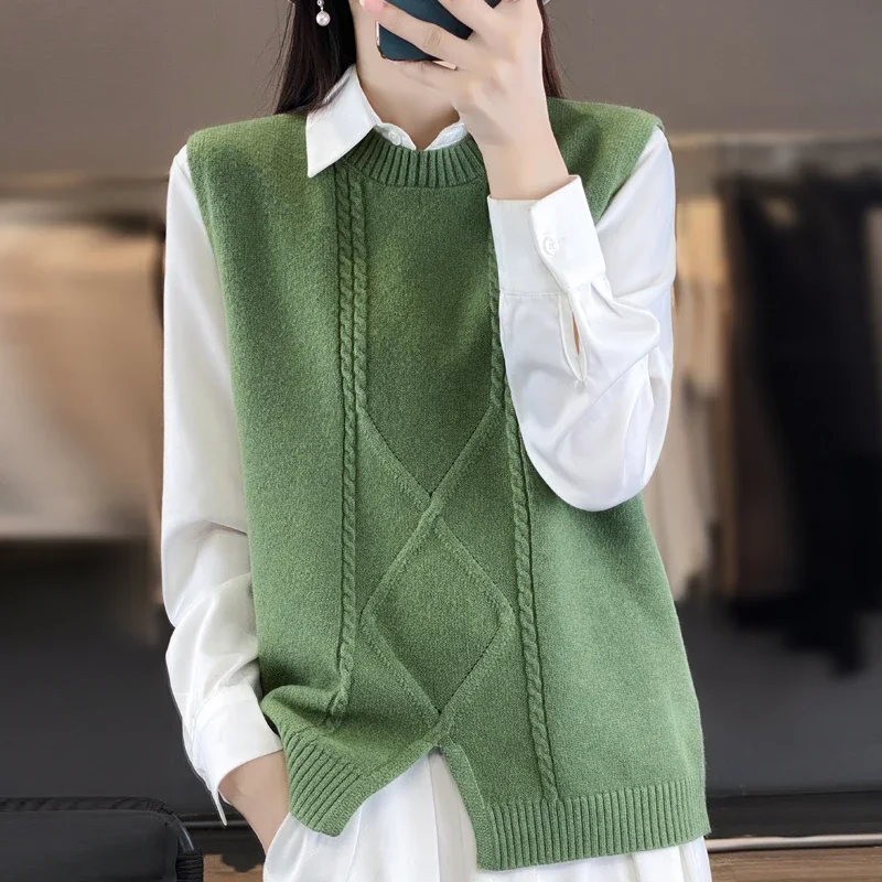 2024 Women's sweater vest cashmere vest V-neck sleeveless sweater vest women's cashmere jacket fashionable top
2024 Women's sweater vest cashmere vest V-neck sleeveless sweater vest women's cashmere jacket fashionable top
