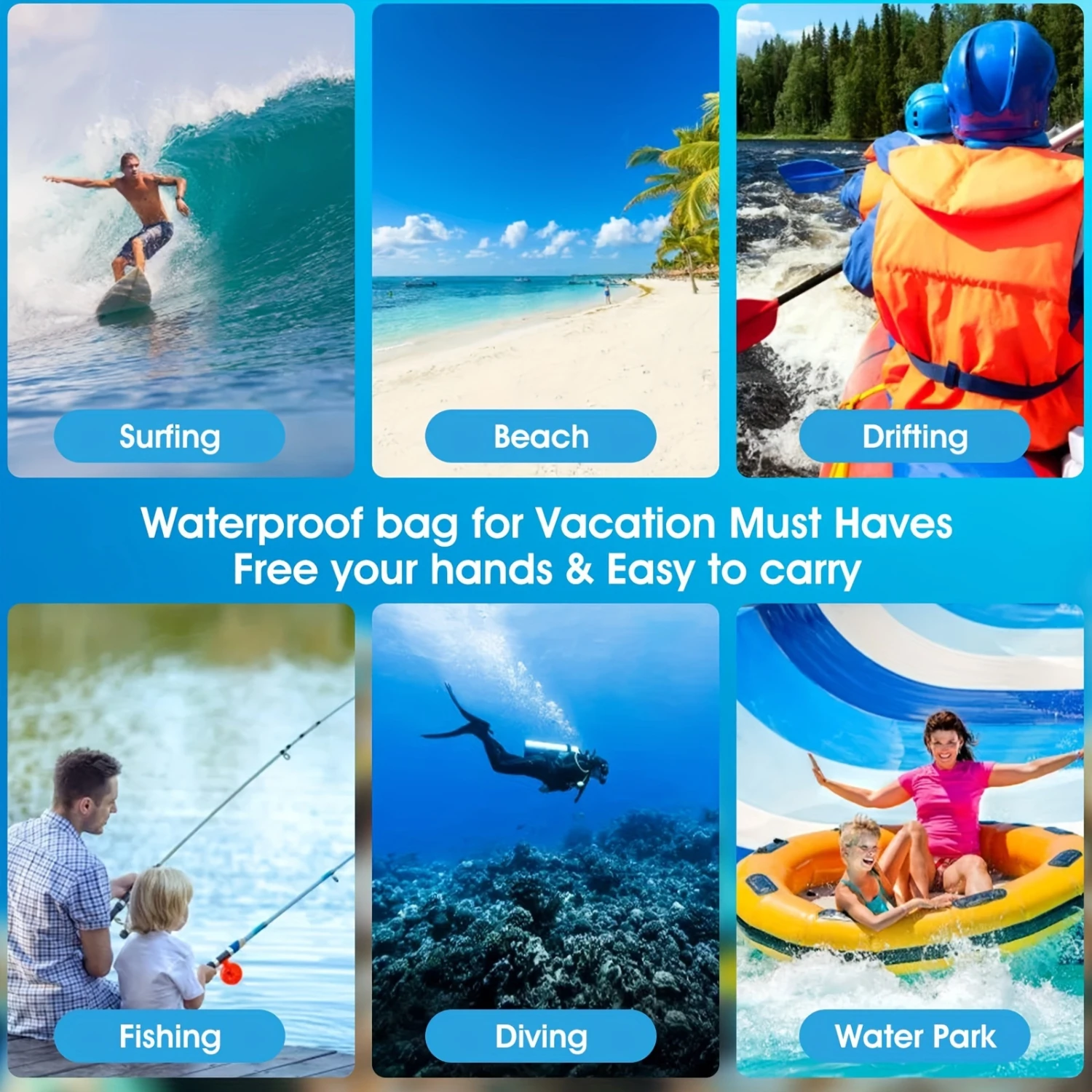 2pcs Universal Waterproof Phone Pouch The Perfect Outdoor & Beach Accessory For Your Phone!
2pcs Universal Waterproof Phone Pouch The Perfect Outdoor & Beach Accessory For Your Phone!