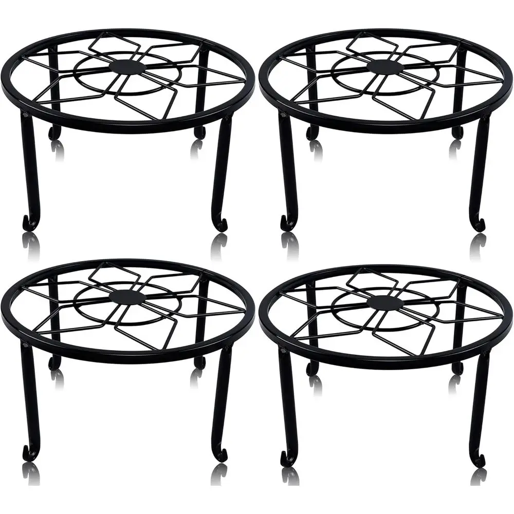 4 Pack Metal Plant Stands, Heavy Duty Black Iron Potted Stand Holder, Indoor Outdoor Rustproof Metal Planter Container Round Sup
4 Pack Metal Plant Stands, Heavy Duty Black Iron Potted Stand Holder, Indoor Outdoor Rustproof Metal Planter Container Round Sup