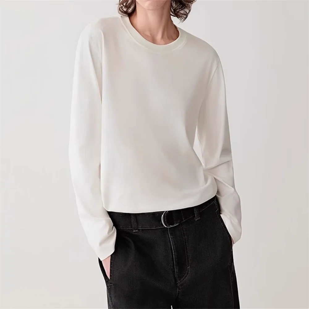 Хлопковый трикотажный лонгслив для женщин, черно-белый, весна 2026, повседневный, удобный, дышащий, базовый стиль
Хлопковый трикотажный лонгслив для женщин, черно-белый, весна 2026, повседневный, удобный, дышащий, базовый стиль