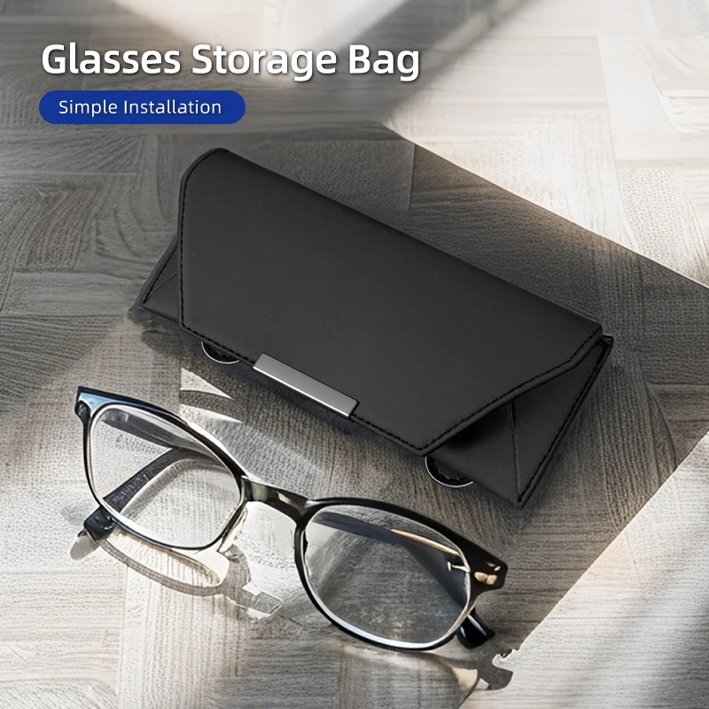PU Leather Car Sun Visor Eyeglasses Case Sunglasses Storage Box
PU Leather Car Sun Visor Eyeglasses Case Sunglasses Storage Box