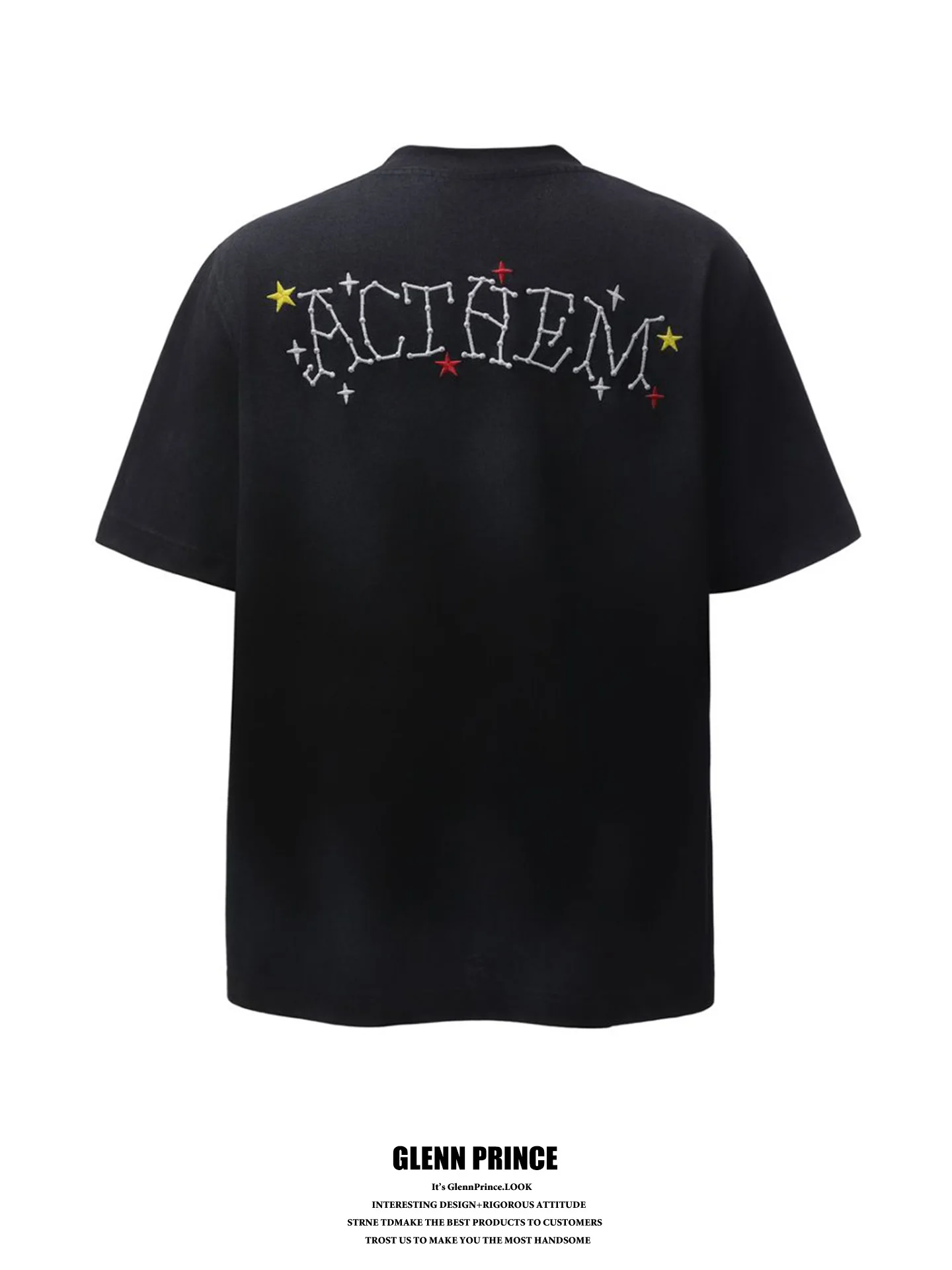 GPstudio Trendy Star Letter Embroidery Washed Heavyweight Short Sleeve Men's T-shirt Versatile Half Sleeve for Couples
GPstudio Trendy Star Letter Embroidery Washed Heavyweight Short Sleeve Men's T-shirt Versatile Half Sleeve for Couples
