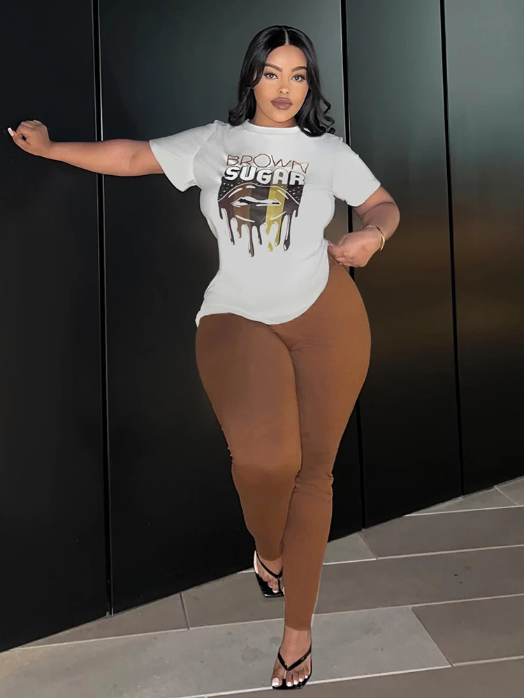 LW Plus Size Lip Letter Print Pants Set Woman 2025 Summer Casual Crew Neck T-shirts Tops+casual Pant Sets Women 2 Piece Outfits
LW Plus Size Lip Letter Print Pants Set Woman 2025 Summer Casual Crew Neck T-shirts Tops+casual Pant Sets Women 2 Piece Outfits