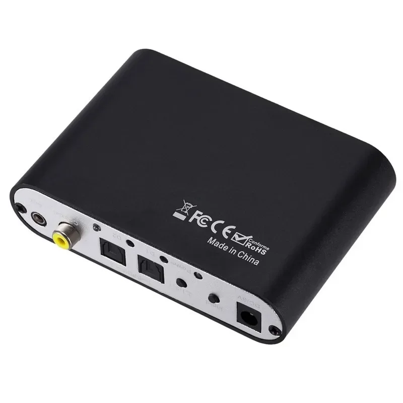 5.1 CH audio decoder SPDIF Coaxial to RCA DTS AC3 Optical digital Amplifier Analog Converte amplifier Hardware Cables
5.1 CH audio decoder SPDIF Coaxial to RCA DTS AC3 Optical digital Amplifier Analog Converte amplifier Hardware Cables