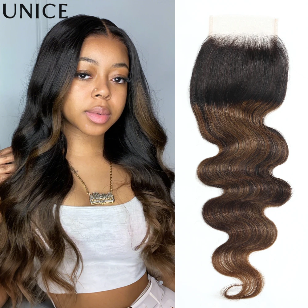 UNice Chestnut Brown Ombre Body Wave 4x4 Lace Closure 1PC 100% Human Hair Closure Only Free Part Lace Closure 14-20 Inch
UNice Chestnut Brown Ombre Body Wave 4x4 Lace Closure 1PC 100% Human Hair Closure Only Free Part Lace Closure 14-20 Inch