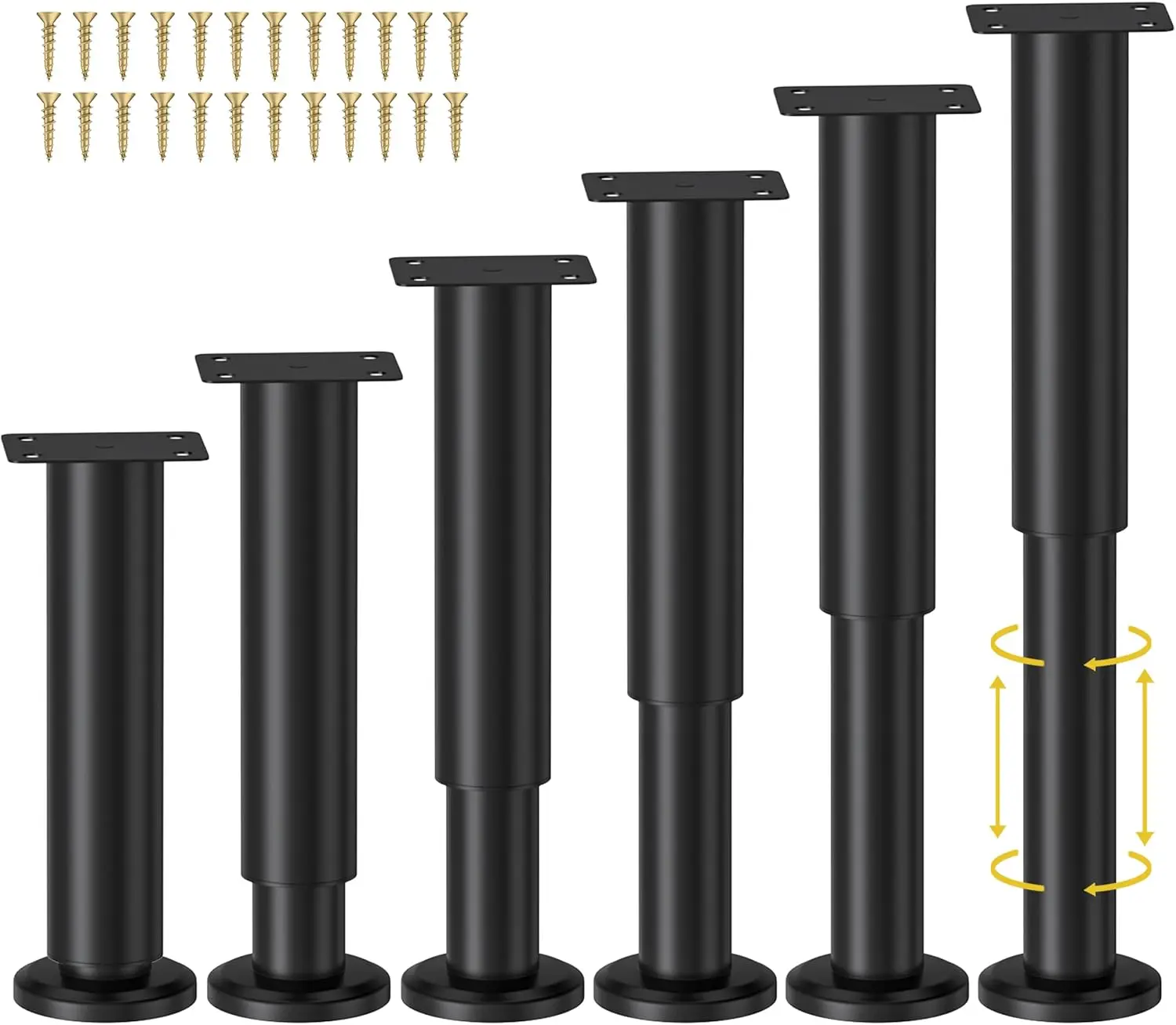6 Pcs Adjustable Bed Support Legs 7.08-12.2 inch for Bed Frame Center Slat Heavy Replacement
6 Pcs Adjustable Bed Support Legs 7.08-12.2 inch for Bed Frame Center Slat Heavy Replacement