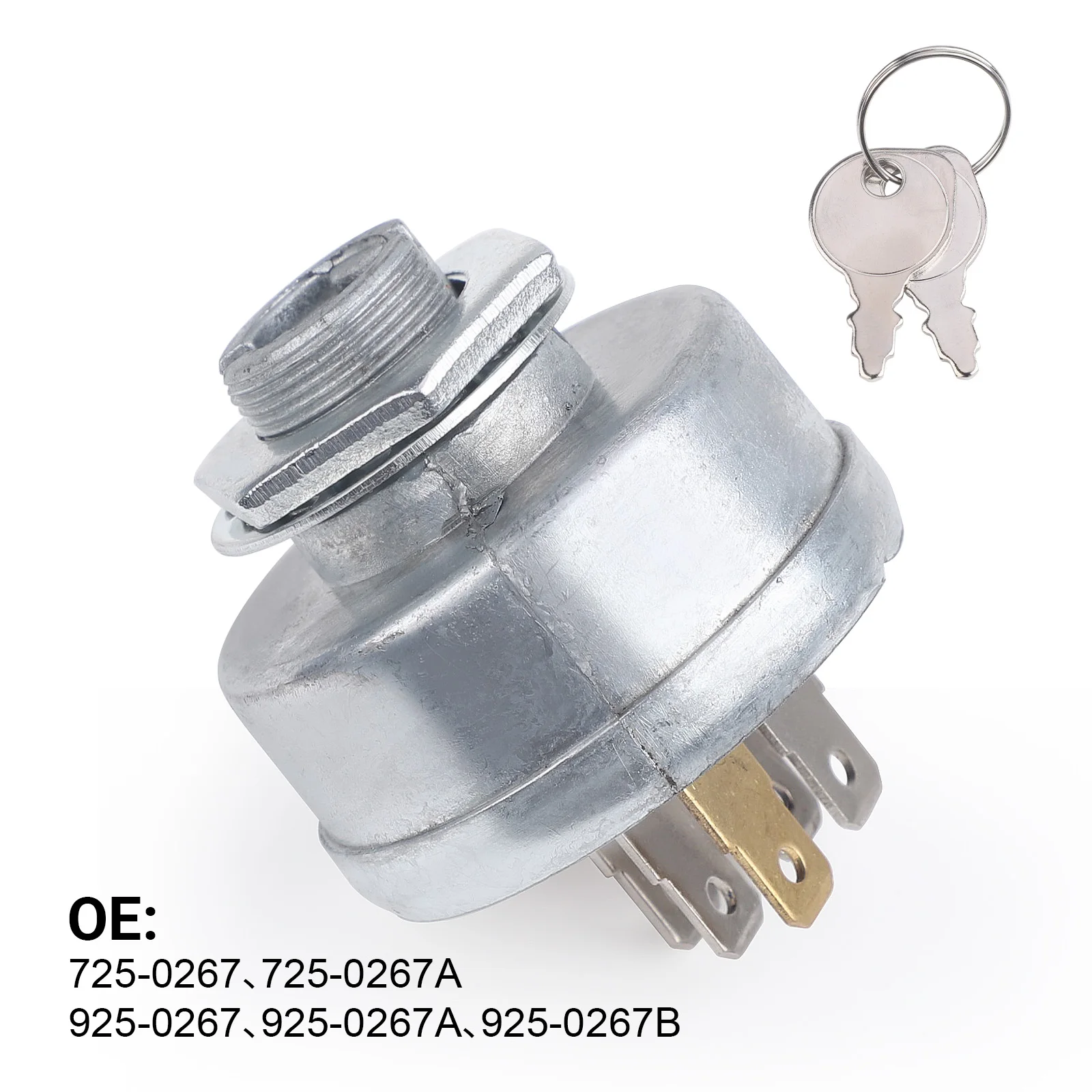 725-0267 925-0267A Lawn Mower Ignition Starter 5 Spade Terminal Engine Starter 3 Position Switch with Key For Noma Roper Murray
725-0267 925-0267A Lawn Mower Ignition Starter 5 Spade Terminal Engine Starter 3 Position Switch with Key For Noma Roper Murray