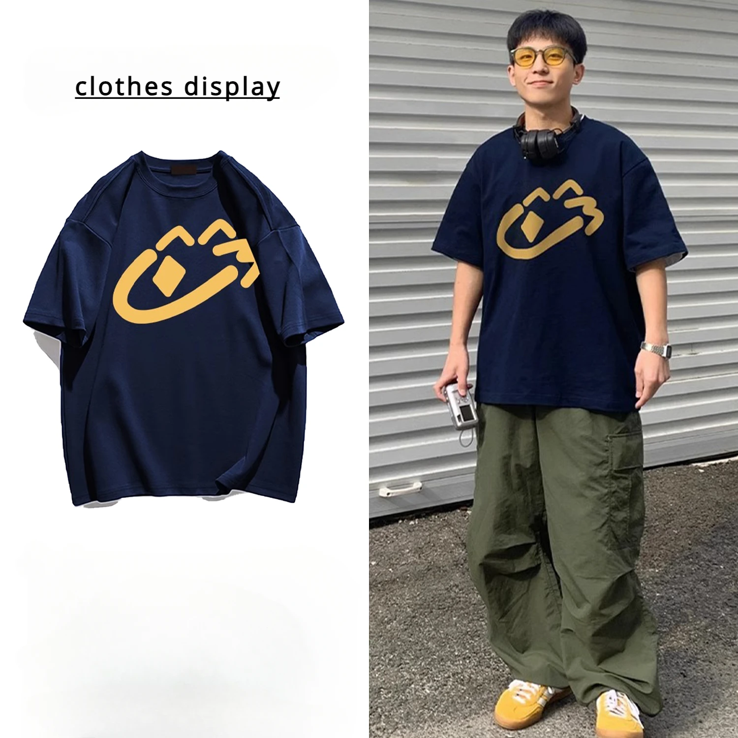 Korean style street design creative smiley face printed short-sleeved cotton t-shirt men y2k trendy brand loose retro casual top
Korean style street design creative smiley face printed short-sleeved cotton t-shirt men y2k trendy brand loose retro casual top