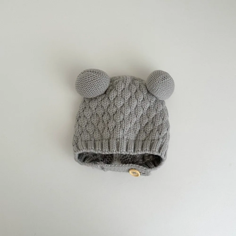 New Warm Knitted Hat Windproof Coldproof Pullover Cap Cute Bear Knitted Beanie Hat 3-24M 
New Warm Knitted Hat Windproof Coldproof Pullover Cap Cute Bear Knitted Beanie Hat 3-24M