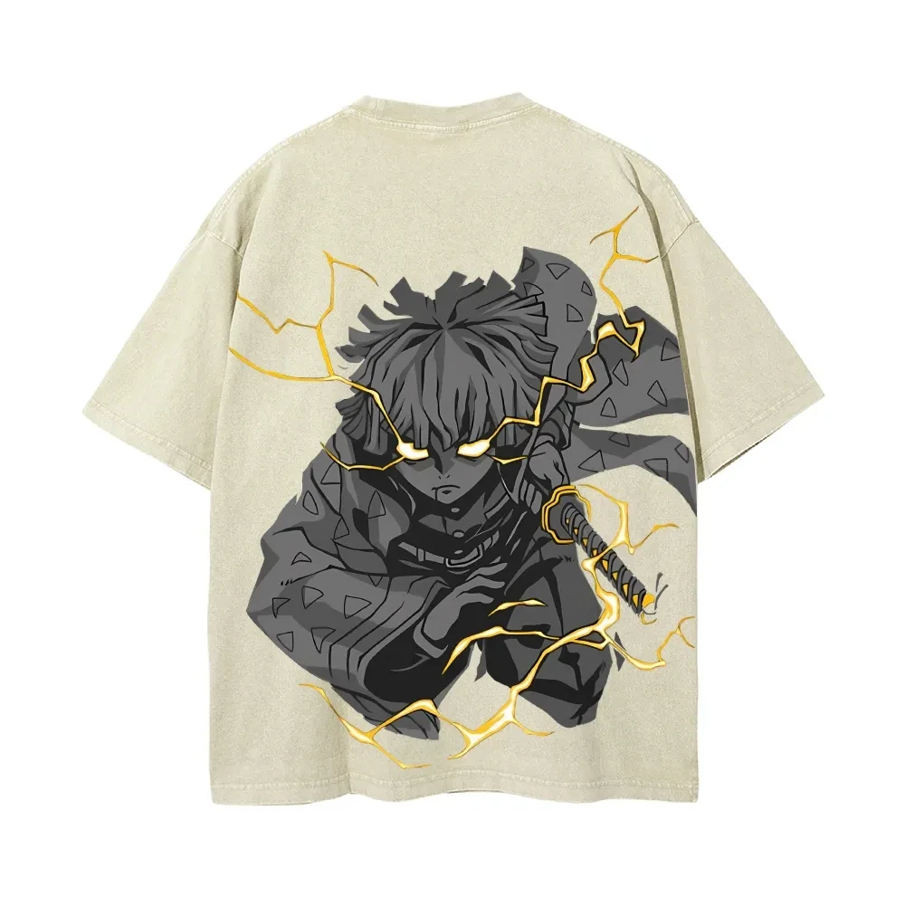 Zenitsu Agatsuma Thunder Breath с принтом, новинка лета 2026, винтажная стирка, футболка Demon Slayer Y2k, мужской и женский топ с короткими рукавами
Zenitsu Agatsuma Thunder Breath с принтом, новинка лета 2026, винтажная стирка, футболка Demon Slayer Y2k, мужской и женский топ с короткими рукавами