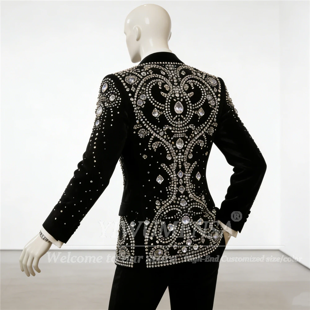 Exclusive Diamond Crystals Suits Men For Wedding Single Breasted Jacket Pants 2 Piece Set Groom Banquet Tuxedos Customized 2026
Exclusive Diamond Crystals Suits Men For Wedding Single Breasted Jacket Pants 2 Piece Set Groom Banquet Tuxedos Customized 2026
