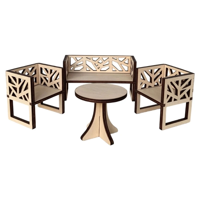 Charm Wooden Doll House Dining Set Table Chair Model For Kids Creative Role Play 15UB
Charm Wooden Doll House Dining Set Table Chair Model For Kids Creative Role Play 15UB