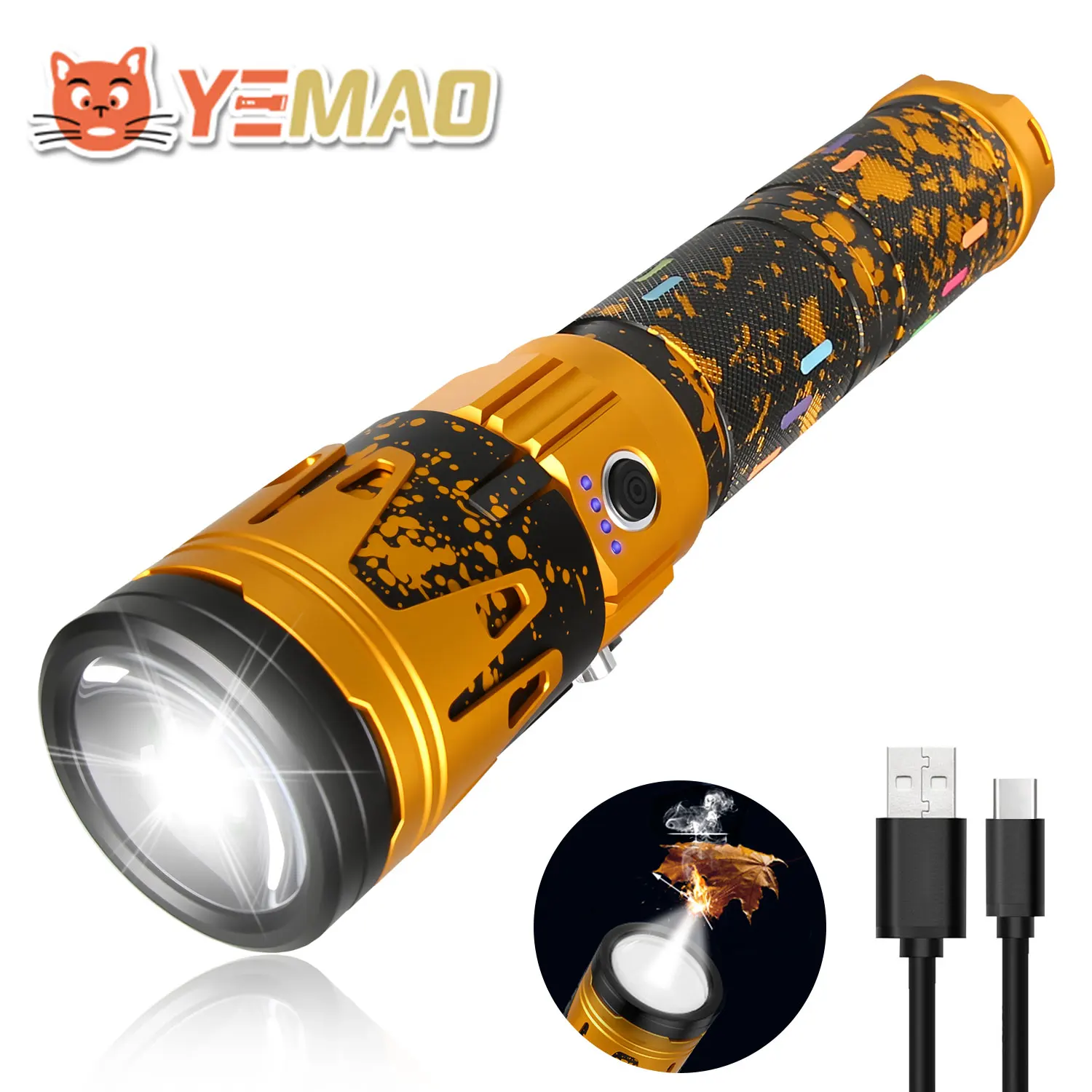 YEMAO 535 Super Bright LED Flashlight, 1000LM Rechargeable Zoomable Torch, Waterproof Long-Range Fishing Lamp w/Ignition Lens
YEMAO 535 Super Bright LED Flashlight, 1000LM Rechargeable Zoomable Torch, Waterproof Long-Range Fishing Lamp w/Ignition Lens