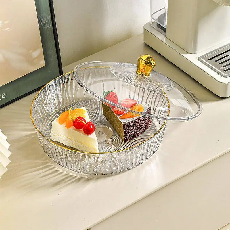 Elegant European Style Transparent Fruit Tray Cake Tray Dessert Tray with Lid Home Use Stand High Foot Creative Design Plasti...
Elegant European Style Transparent Fruit Tray Cake Tray Dessert Tray with Lid Home Use Stand High Foot Creative Design Plasti...