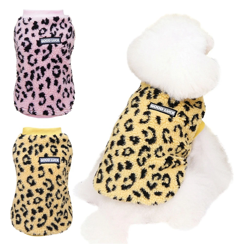 Leopard Pet Clothes Autumn Winter Fleece Dog Jacket Sleeveless Vest For Small Medium Dogs Bichon Puppy Outfits Dog Hoodies Coats
Leopard Pet Clothes Autumn Winter Fleece Dog Jacket Sleeveless Vest For Small Medium Dogs Bichon Puppy Outfits Dog Hoodies Coats
