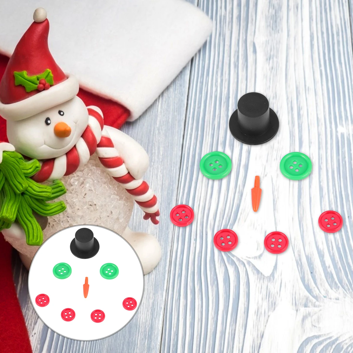 50 Sets DIY Snowman Material Christmas Accessories Plastic Nose Buttons Mini Hat Decorations Craft child Prop
50 Sets DIY Snowman Material Christmas Accessories Plastic Nose Buttons Mini Hat Decorations Craft child Prop