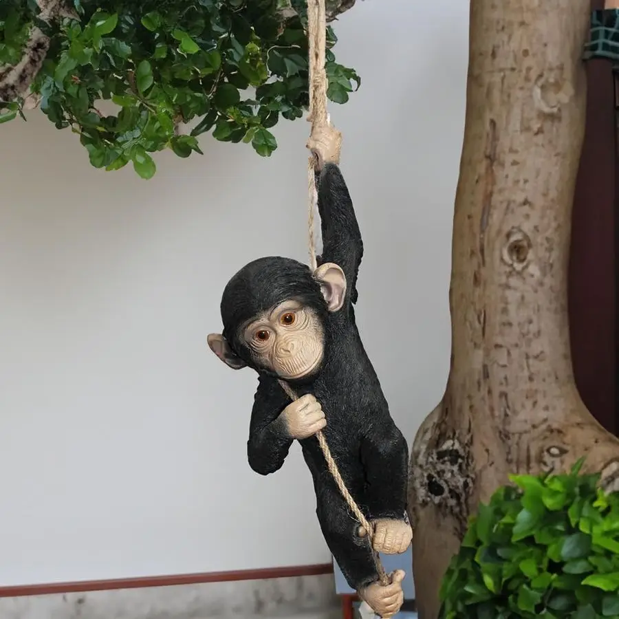 Enchanted Garden Hanging Monkey on Rope Statue Outdoor Animal Ornaments Home Decor Gardening Gifts
Enchanted Garden Hanging Monkey on Rope Statue Outdoor Animal Ornaments Home Decor Gardening Gifts