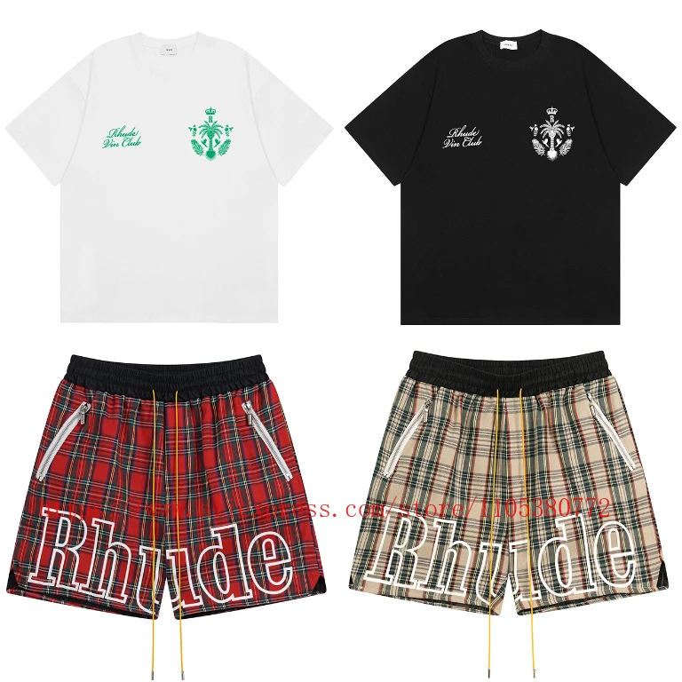 New Arrival Rhude Plaid Shorts Men Casual Streetwear Elastic Waist Drawstring Zip Pocket Hip Hop Summer Beach Shorts
New Arrival Rhude Plaid Shorts Men Casual Streetwear Elastic Waist Drawstring Zip Pocket Hip Hop Summer Beach Shorts