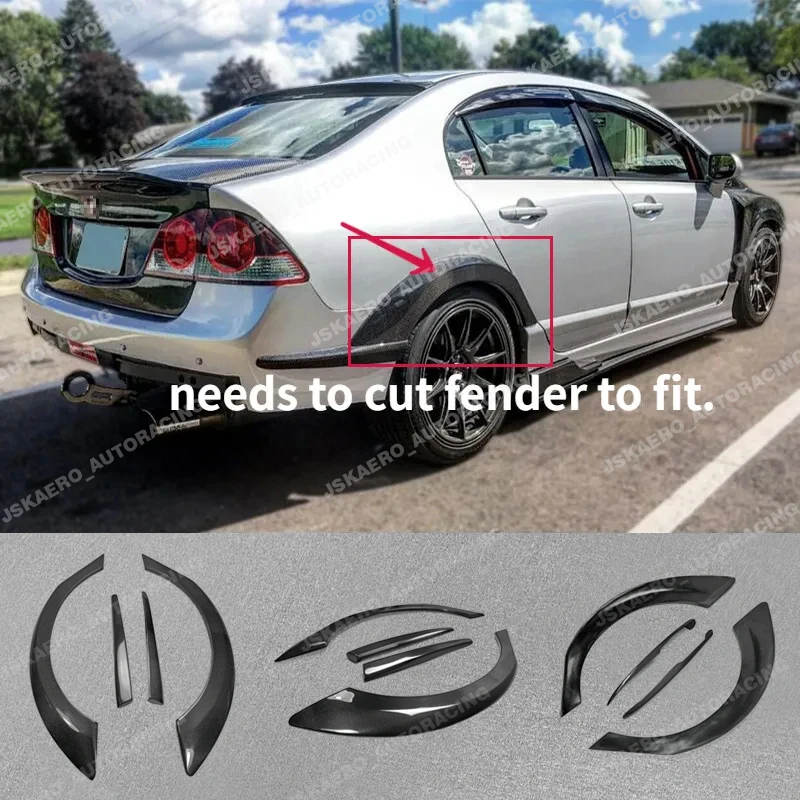 Car BodyKits Carbon Fiber For Honda Civic FD2 Rear Wide Fender Flares Arch 4PCs Addon Trim
Car BodyKits Carbon Fiber For Honda Civic FD2 Rear Wide Fender Flares Arch 4PCs Addon Trim