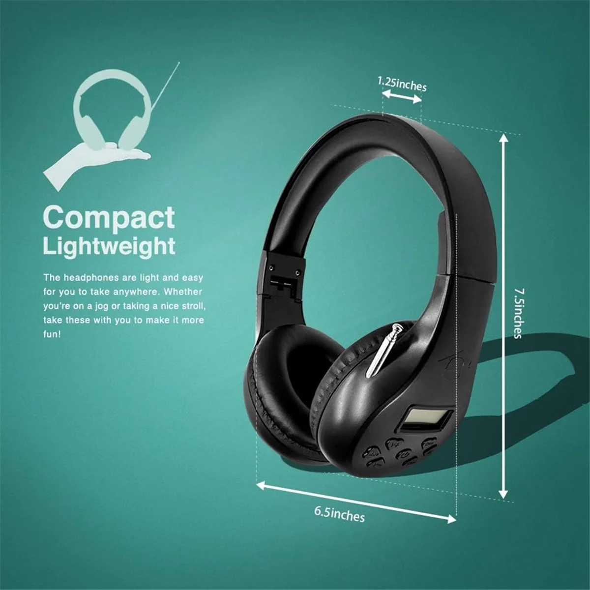 Personal FM Radio Headphones Ear Muffs, Wireless Headset Built in Radio for Mowing, Jogging, Walking, Daily WorksJAS 
Personal FM Radio Headphones Ear Muffs, Wireless Headset Built in Radio for Mowing, Jogging, Walking, Daily WorksJAS