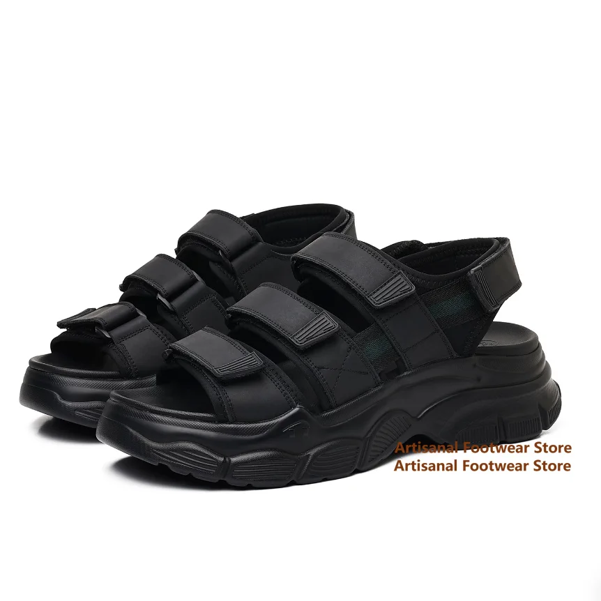 Men's Black Platform Sport Sandals Multi Adjustable Straps Breathable Mesh Open Toe Non-Slip Outdoor Beach Casual Sandals
Men's Black Platform Sport Sandals Multi Adjustable Straps Breathable Mesh Open Toe Non-Slip Outdoor Beach Casual Sandals