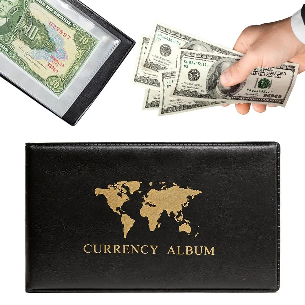 40 Pockets Currency Collection Album, Transparent Banknote Bill Storage Holder, World Money Stamp Paper Currency Protector
40 Pockets Currency Collection Album, Transparent Banknote Bill Storage Holder, World Money Stamp Paper Currency Protector