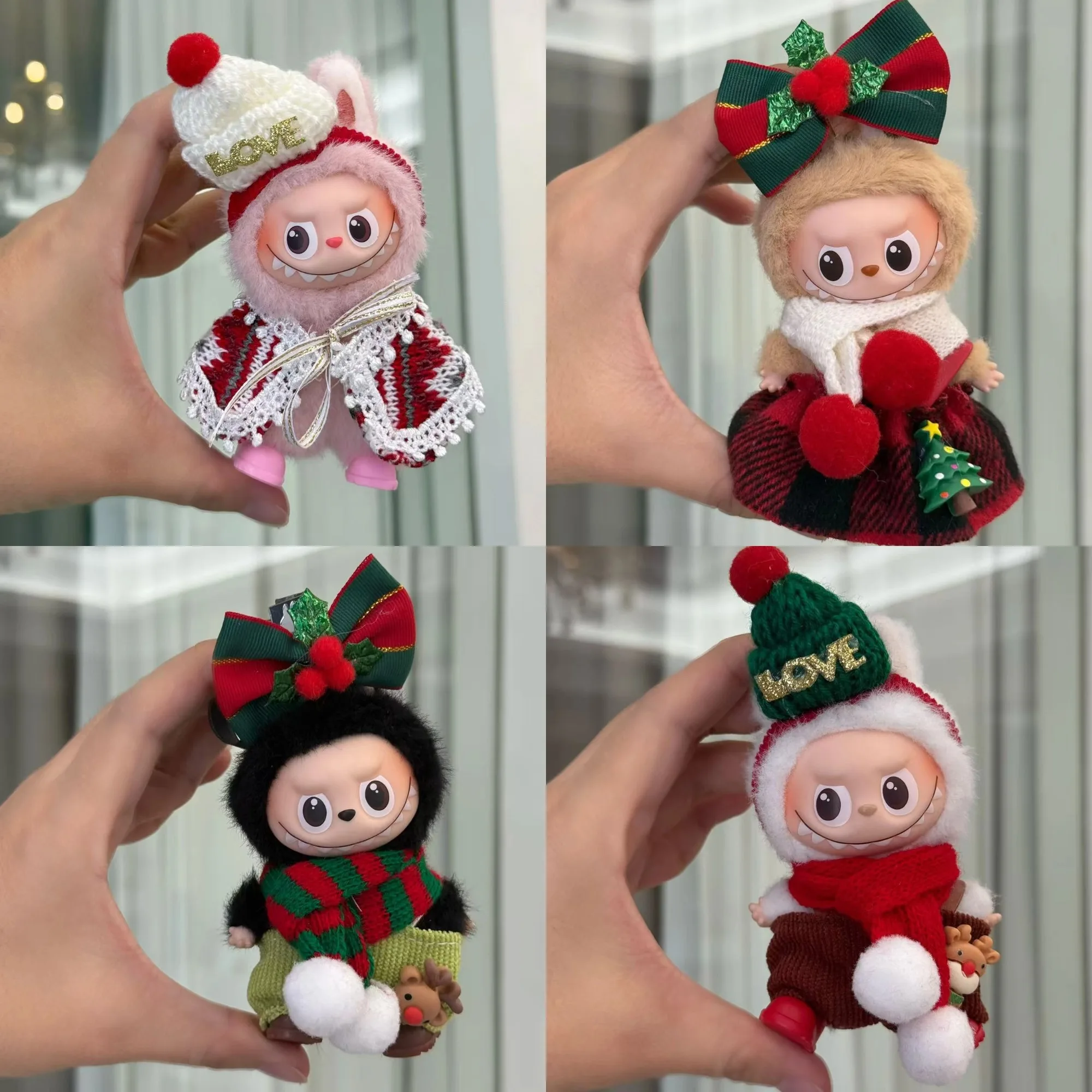 For 10cm 4th Gen Mini Labubu Christmas Sweater & Hat Outfit Set, Festive Knit Costume for Keychain Vinyl Doll
For 10cm 4th Gen Mini Labubu Christmas Sweater & Hat Outfit Set, Festive Knit Costume for Keychain Vinyl Doll