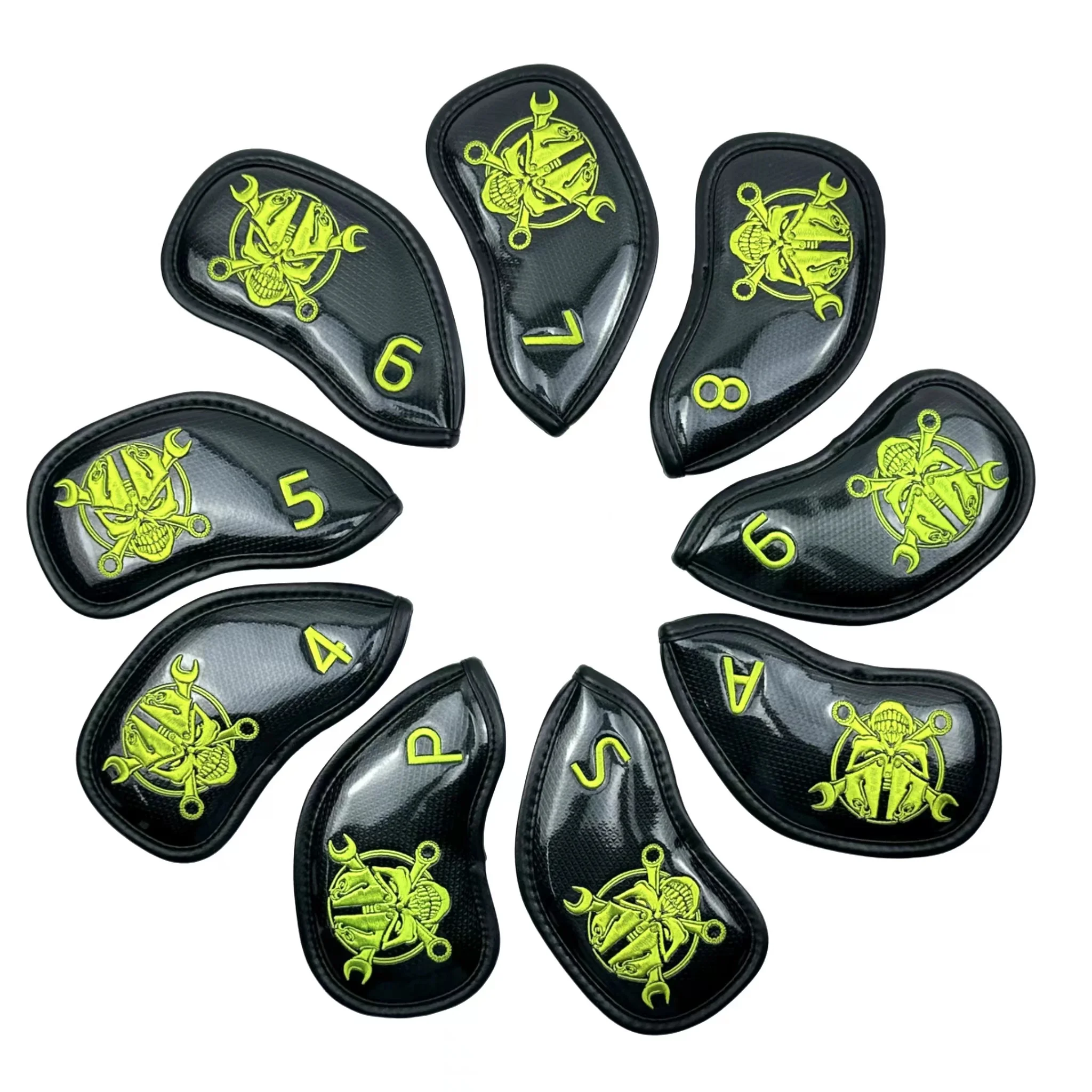 9pcs/set PU Leather with Iron Man Embroidery Golf Club Iron Head Cover 4/5/6/7/8/9/P/A/S
9pcs/set PU Leather with Iron Man Embroidery Golf Club Iron Head Cover 4/5/6/7/8/9/P/A/S