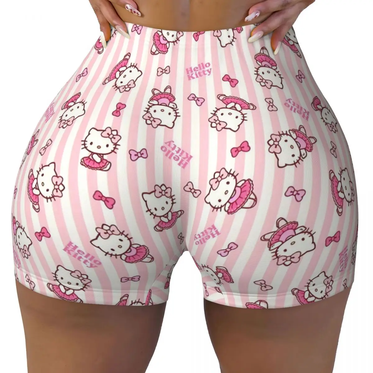 Быстросохнущие шорты для йоги Hello Kitty с милым рисунком для женщин, леггинсы для фитнеса и тренировок в тренажерном зале
Быстросохнущие шорты для йоги Hello Kitty с милым рисунком для женщин, леггинсы для фитнеса и тренировок в тренажерном зале