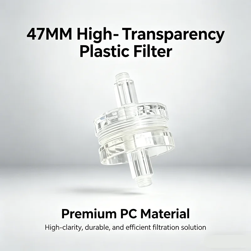 Transparent PC Inline Filter for Gas & Liquid, Replaceable Membrane, Fits 47/50mm Filter Membrane, 1/4" NPT Thread
Transparent PC Inline Filter for Gas & Liquid, Replaceable Membrane, Fits 47/50mm Filter Membrane, 1/4" NPT Thread