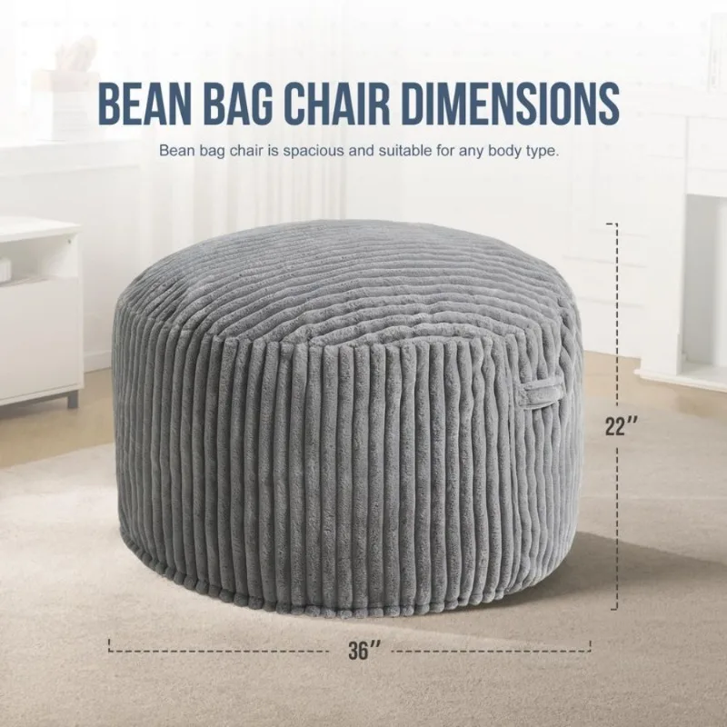 Большие кресла-мешки (3 фута) для взрослых с плюшевым чехлом в полоску, для гостиной, спальни, общежития, офиса
Большие кресла-мешки (3 фута) для взрослых с плюшевым чехлом в полоску, для гостиной, спальни, общежития, офиса