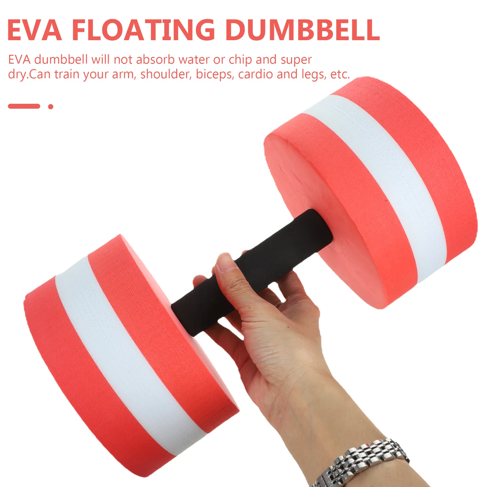 2Pcs EVA Floating Dumbbell Water Aerobics Aquatic Barbell Lightweight Fitness Training Equipment For Swimming Pool Rose Red
2Pcs EVA Floating Dumbbell Water Aerobics Aquatic Barbell Lightweight Fitness Training Equipment For Swimming Pool Rose Red