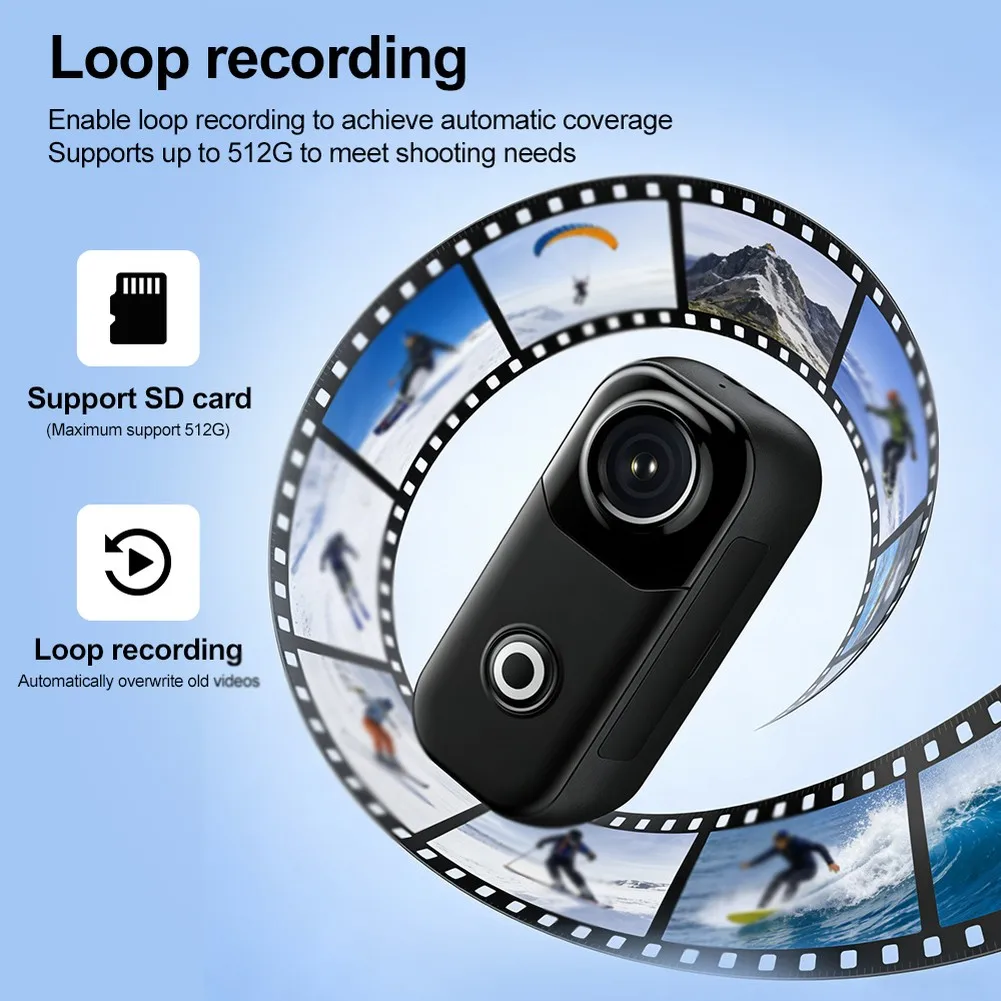 4K Thumb Action Camera Video Recorder For Cycling Compact Hands-Free Design Sports Camera For Outdoor Travel & Adventure
4K Thumb Action Camera Video Recorder For Cycling Compact Hands-Free Design Sports Camera For Outdoor Travel & Adventure
