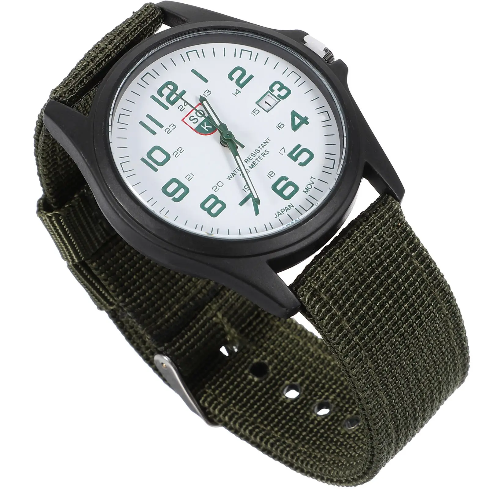 Watch Stylish Men Quartz Analog Date Wristwatch Green Nylon Band Fashionable Gift for Graduation Birthday
Watch Stylish Men Quartz Analog Date Wristwatch Green Nylon Band Fashionable Gift for Graduation Birthday