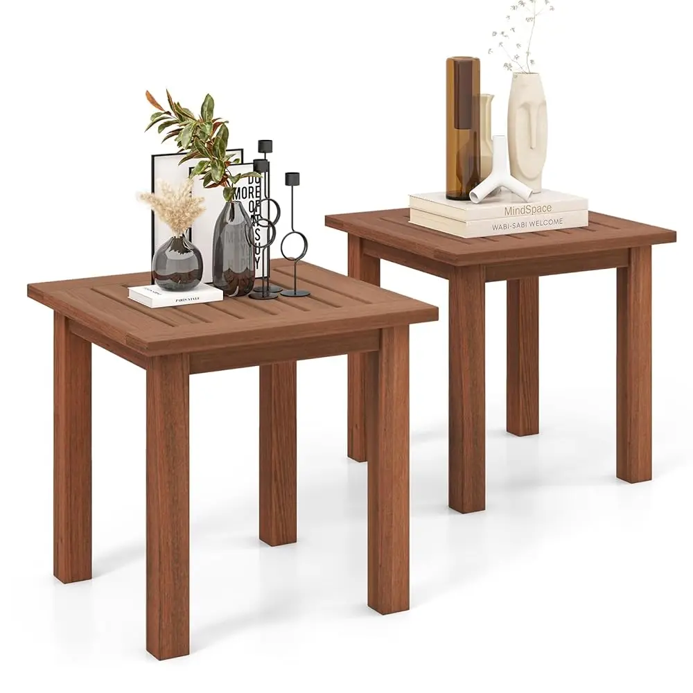 Square Outdoor Side Table, 17.5” Patio Hardwood End Table W/Slatted Tabletop, Small Coffee Table, Outdoor Indoor Chairside
Square Outdoor Side Table, 17.5” Patio Hardwood End Table W/Slatted Tabletop, Small Coffee Table, Outdoor Indoor Chairside