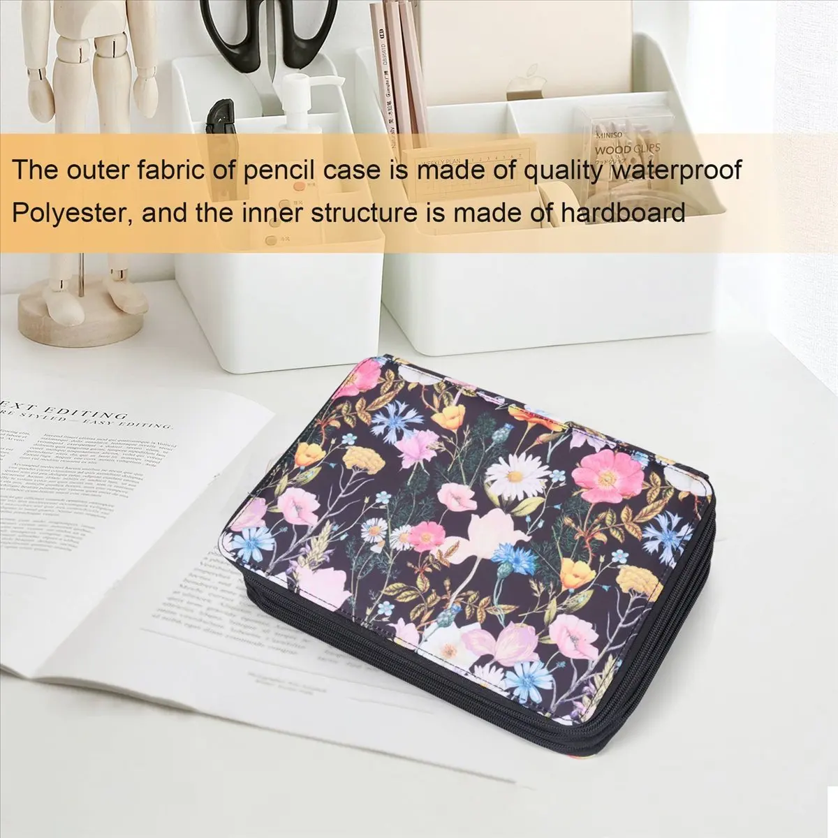 A013 250 Slots Colored Pencil Case Organizer with Zipper Large Capacity Pen Holder Bag for Student or Artist A
A013 250 Slots Colored Pencil Case Organizer with Zipper Large Capacity Pen Holder Bag for Student or Artist A
