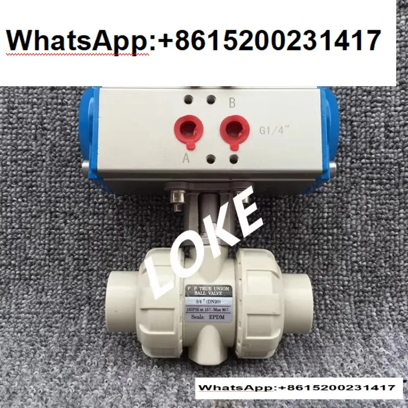 Q621F Pneumatic PP Ball Valve, Double Ball Valve PP/CPVC/PVC
Q621F Pneumatic PP Ball Valve, Double Ball Valve PP/CPVC/PVC