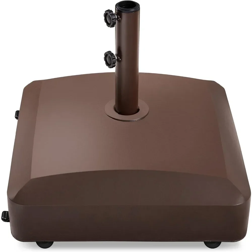 123lb Capacity Fillable Mobile Umbrella Base Heavy Duty Market Stand w/4Wheels,2Locks,2Knobs,Wind-Resistant Design,Umbrella Base
123lb Capacity Fillable Mobile Umbrella Base Heavy Duty Market Stand w/4Wheels,2Locks,2Knobs,Wind-Resistant Design,Umbrella Base
