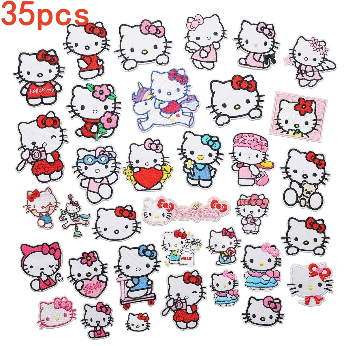 7/12/15/24/35PCS Sanrio Hello Kitty Iron on Patches for Clothing Sticker Sew on Embroidery Patch on Clothes Applique Stripes
7/12/15/24/35PCS Sanrio Hello Kitty Iron on Patches for Clothing Sticker Sew on Embroidery Patch on Clothes Applique Stripes