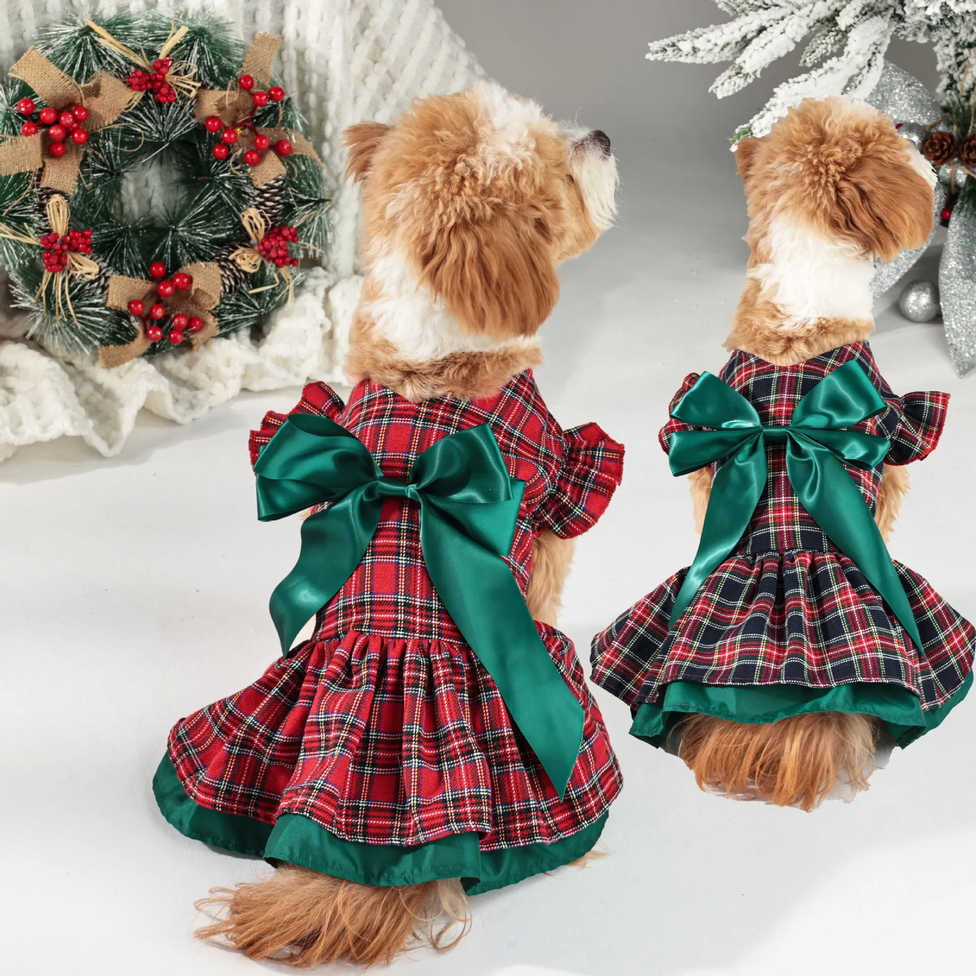 New Europe And The United States Wind Classic Plaid Pet Dog Dress Long Dress Christmas Day Party Dress Up Clothing
New Europe And The United States Wind Classic Plaid Pet Dog Dress Long Dress Christmas Day Party Dress Up Clothing
