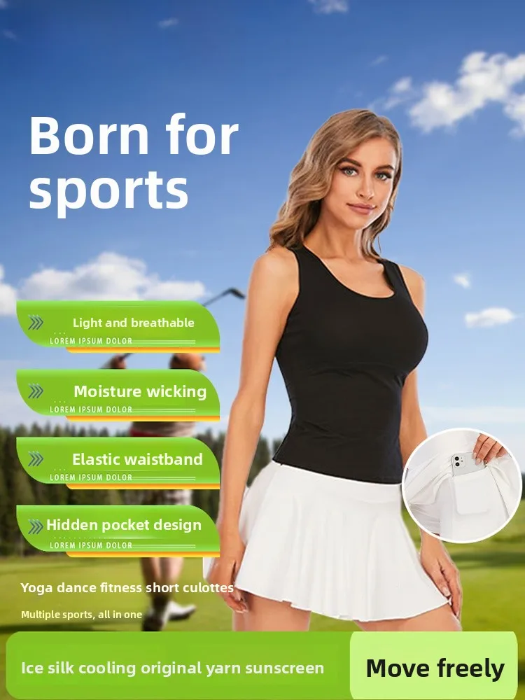 Женская спортивная юбка Anio для бадминтона, бега, фитнеса, йоги, гольфа, плиссированная, из нейлона и спандекса, со средней талией
Женская спортивная юбка Anio для бадминтона, бега, фитнеса, йоги, гольфа, плиссированная, из нейлона и спандекса, со средней талией