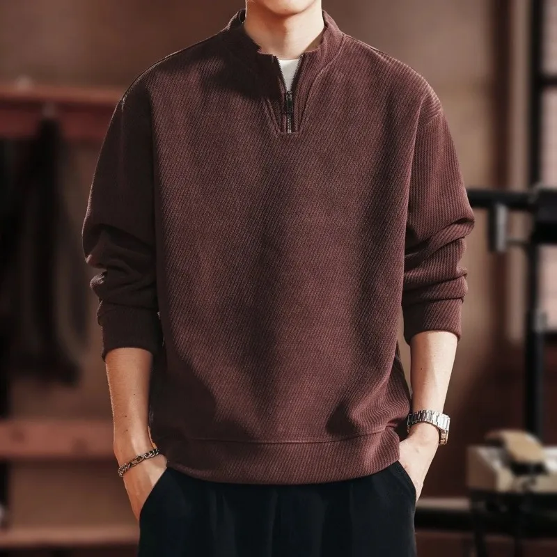 American Retro Half-zip Stand-collar Sweatshirt Men in Autumn New Style Plus Velvet Texture Loose Casual Jacket Men
American Retro Half-zip Stand-collar Sweatshirt Men in Autumn New Style Plus Velvet Texture Loose Casual Jacket Men