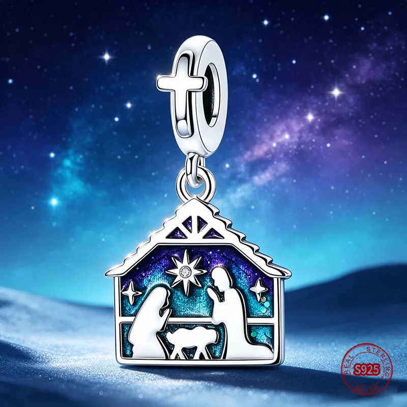 Ahthen 925 Sterling Silver Beads Nativity Dangle Charm fit Snake Chain Bracelets or Necklaces Women DIY Jewelry Making
Ahthen 925 Sterling Silver Beads Nativity Dangle Charm fit Snake Chain Bracelets or Necklaces Women DIY Jewelry Making