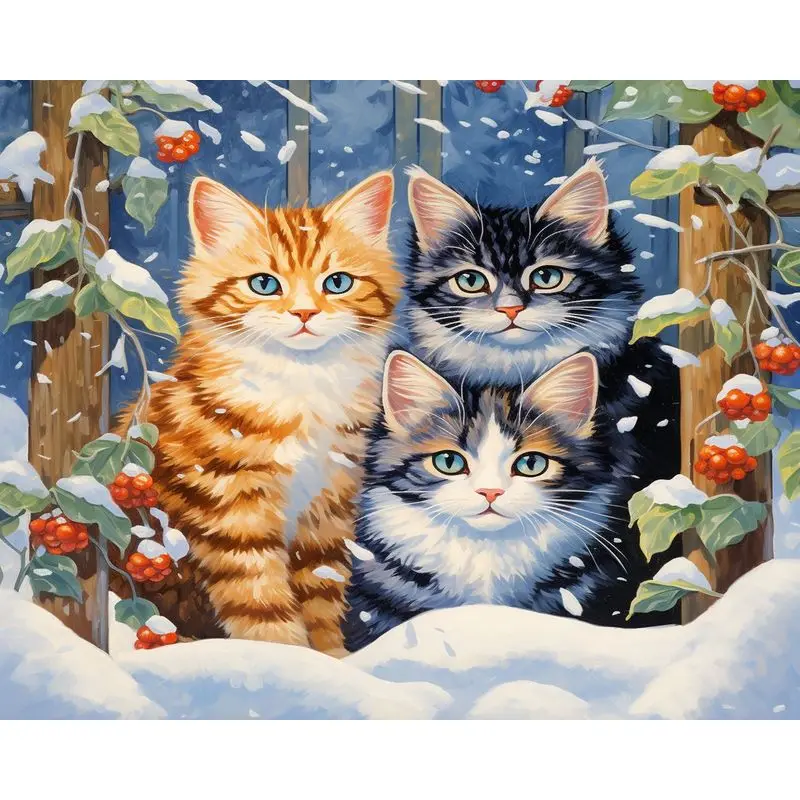 CHENISTORY Diamond Embroidery 5D Set Cats in the Snow DIY Diamond Painting Kit Mosaic Animal Hobby And Needlework Home Decoratio
CHENISTORY Diamond Embroidery 5D Set Cats in the Snow DIY Diamond Painting Kit Mosaic Animal Hobby And Needlework Home Decoratio
