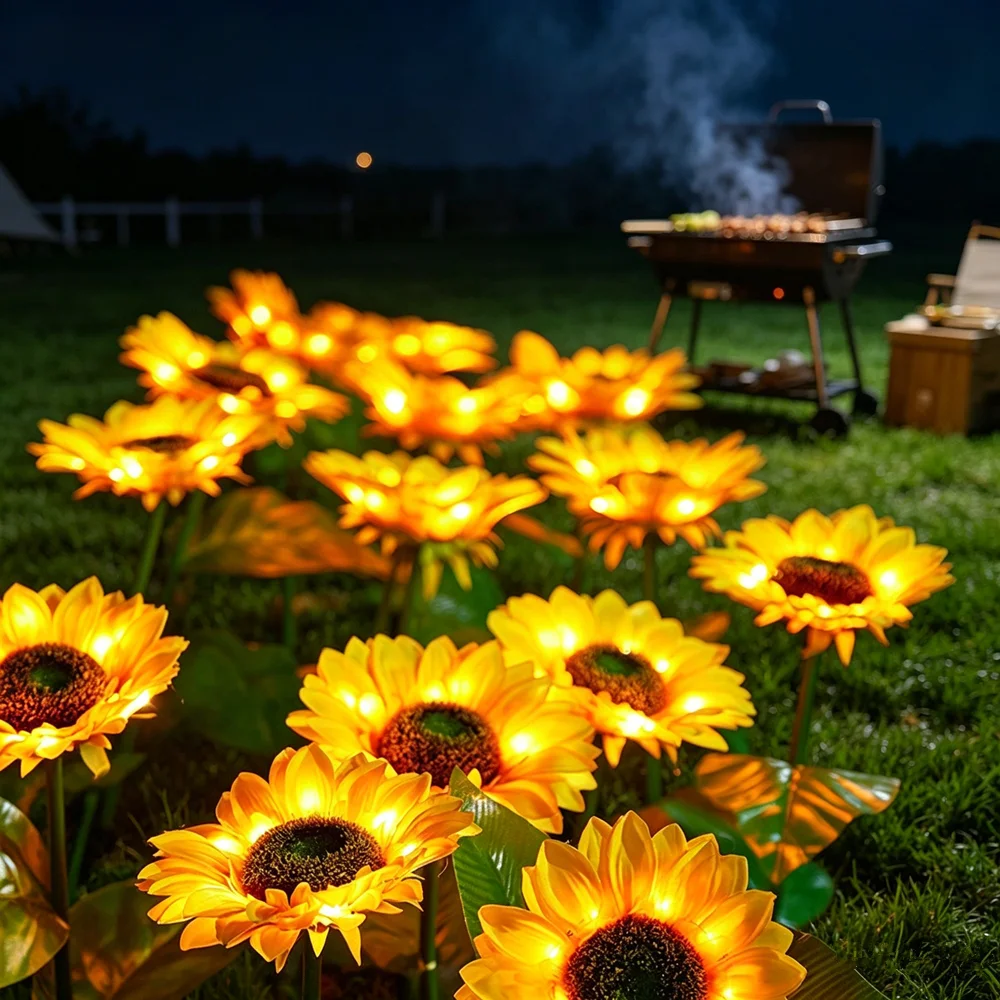 Landscape Lights Outdoor Wedding LED 1 Head 3 Head Garden Stake Solar Sunflower Lights Party Decoration for Patio, Garden, Yard
Landscape Lights Outdoor Wedding LED 1 Head 3 Head Garden Stake Solar Sunflower Lights Party Decoration for Patio, Garden, Yard