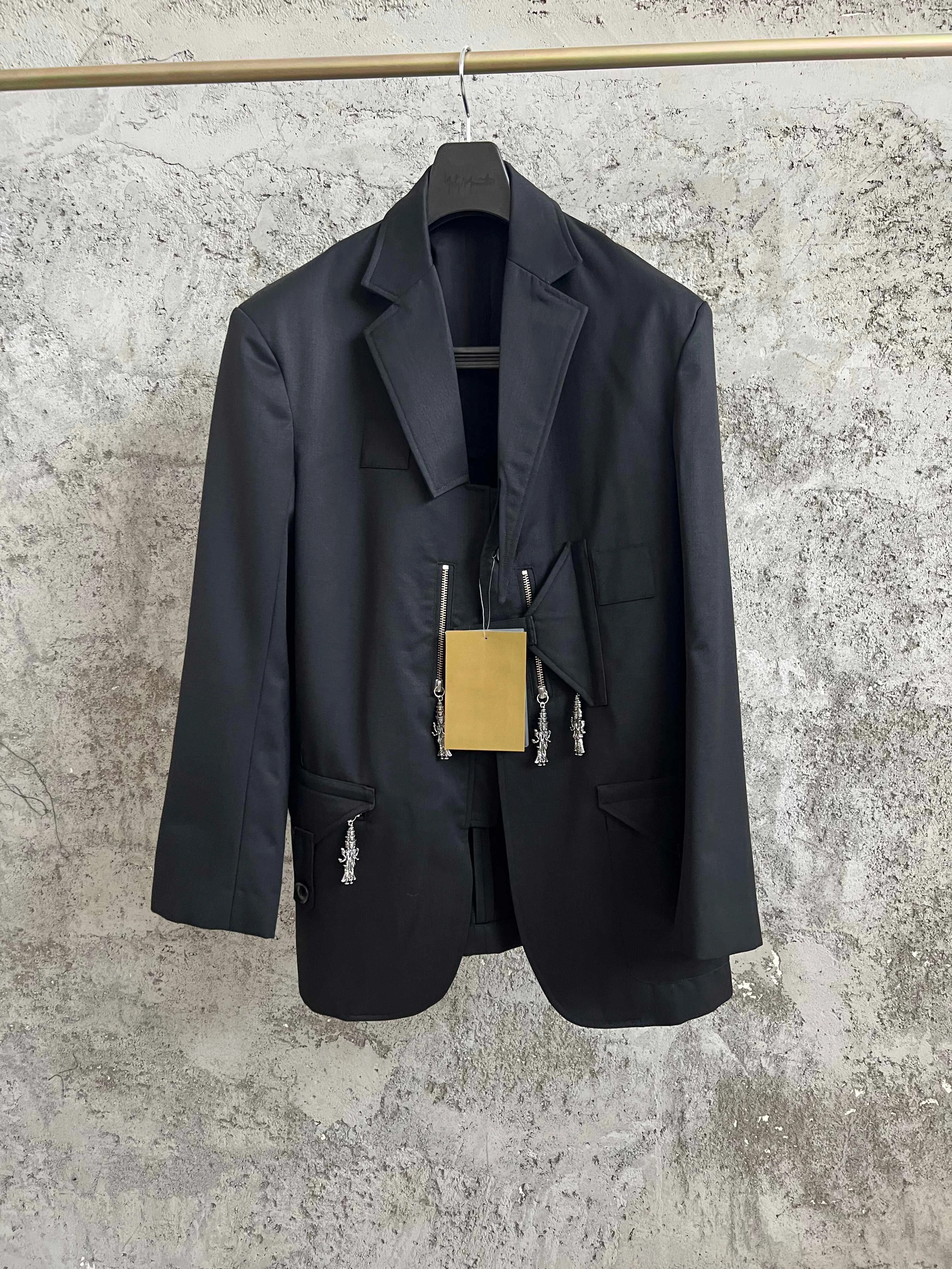TOP-YAMAMOTO Triple pendant Casual Chinese trend jacket wool suit
TOP-YAMAMOTO Triple pendant Casual Chinese trend jacket wool suit