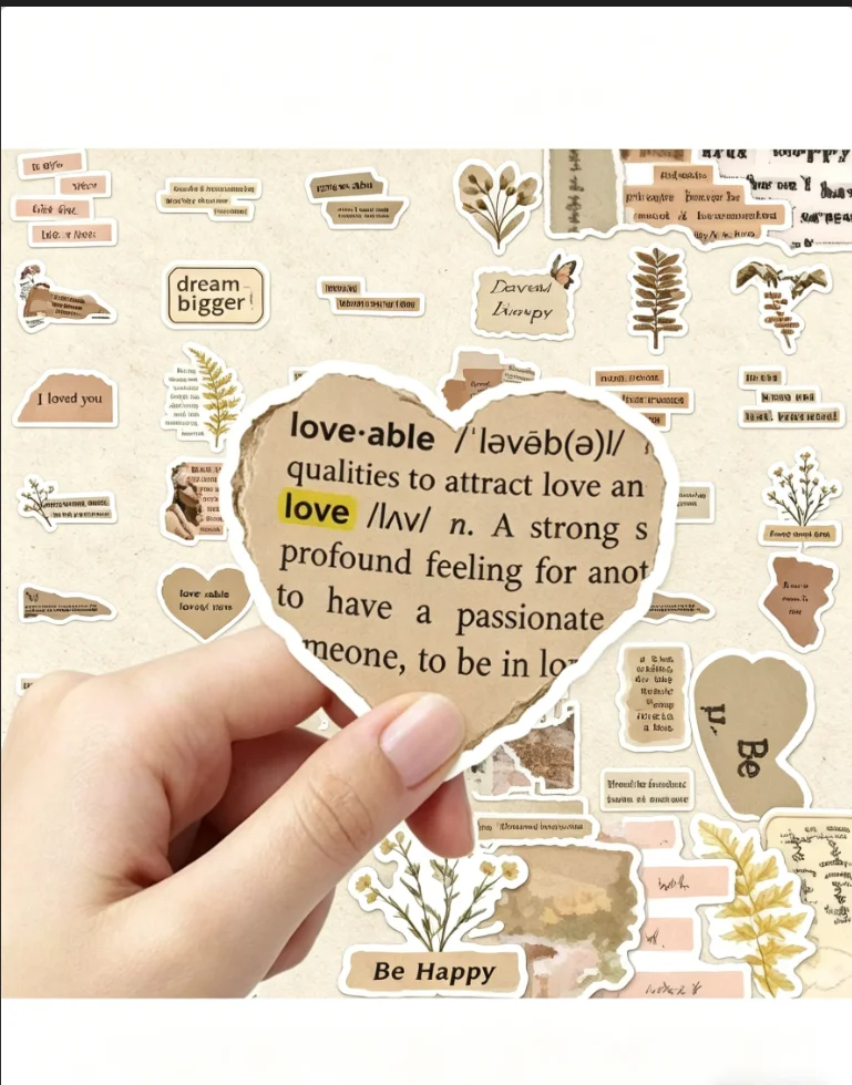 Inspiring English Vintage Cartoon Stickers 53Pcs, DIY Decor Stickers for Back to School
Inspiring English Vintage Cartoon Stickers 53Pcs, DIY Decor Stickers for Back to School