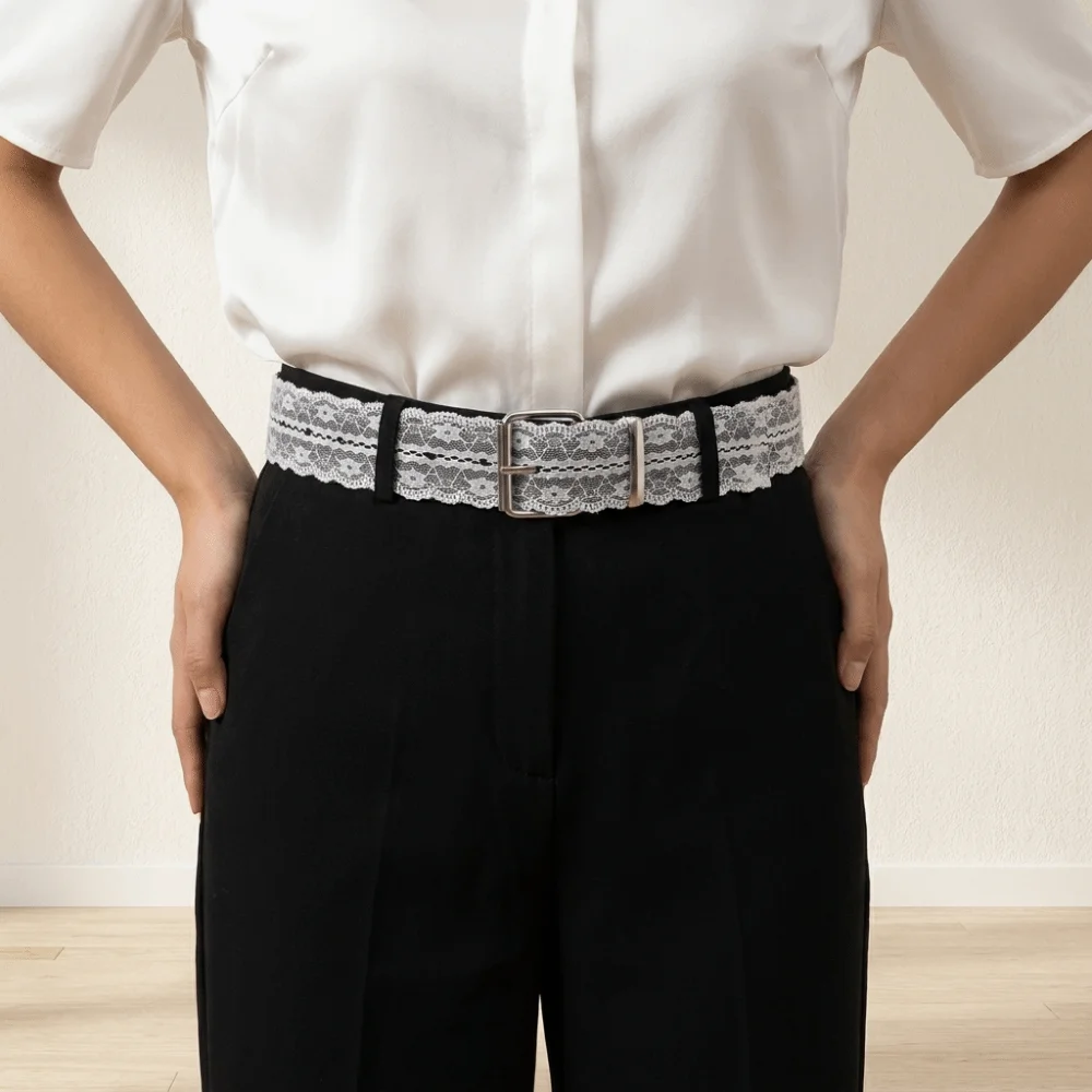 Sweet Floral Lace Waistband Korean Style Adjustable Waist Belt Y2K All-match Dress Jeans Belt Streetwear
Sweet Floral Lace Waistband Korean Style Adjustable Waist Belt Y2K All-match Dress Jeans Belt Streetwear