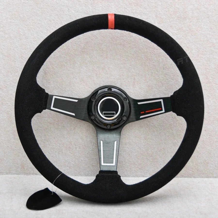 14Inch JDM Car Universal Rally Steering Wheel Deep Corn Car Suede Leather Racing
14Inch JDM Car Universal Rally Steering Wheel Deep Corn Car Suede Leather Racing
