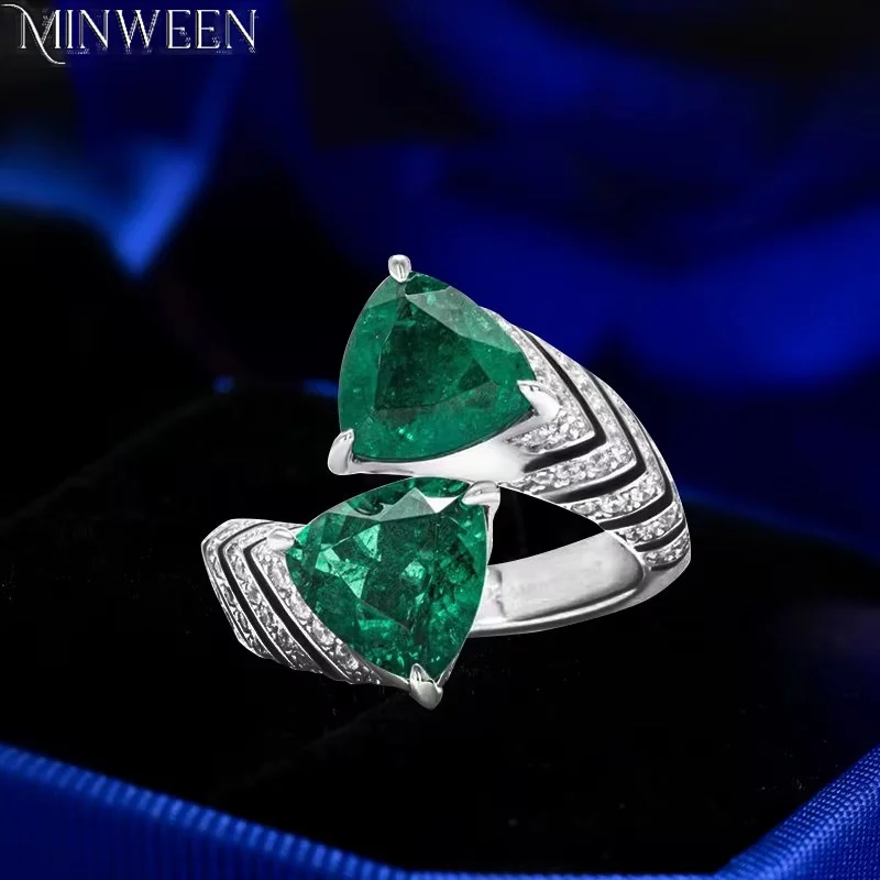 4CT Elegant Vintage Mid-Century Open Triangle Ring Synthetic Emerald Open-End Ring for Women Jewelry Wholesale
4CT Elegant Vintage Mid-Century Open Triangle Ring Synthetic Emerald Open-End Ring for Women Jewelry Wholesale